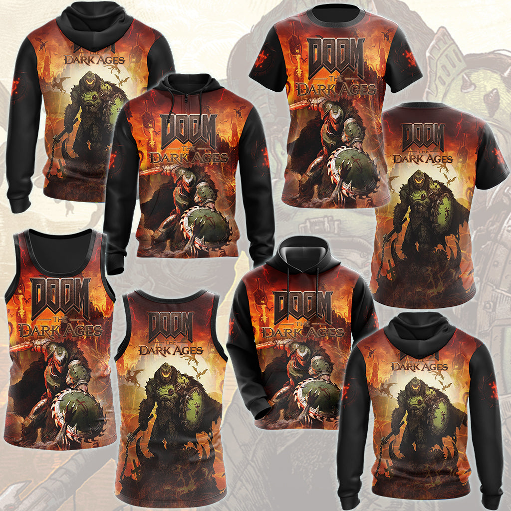 Doom: The Dark Ages Video Game All Over Printed T-shirt Tank Top Zip Hoodie Pullover Hoodie Hawaiian Shirt Beach Shorts Joggers