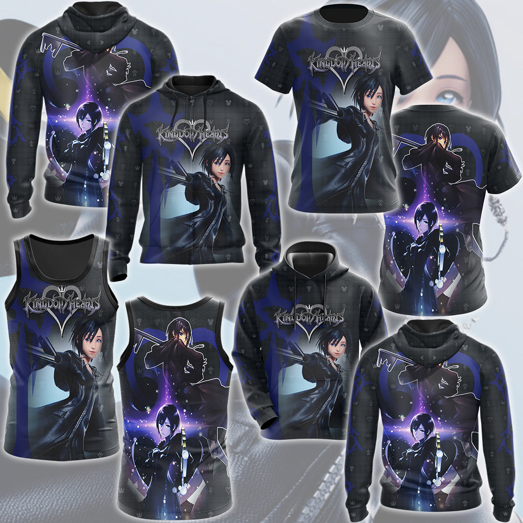 Kingdom Hearts Xion Video Game All Over Printed T-shirt Tank Top Zip Hoodie Pullover Hoodie Hawaiian Shirt Beach Shorts Joggers