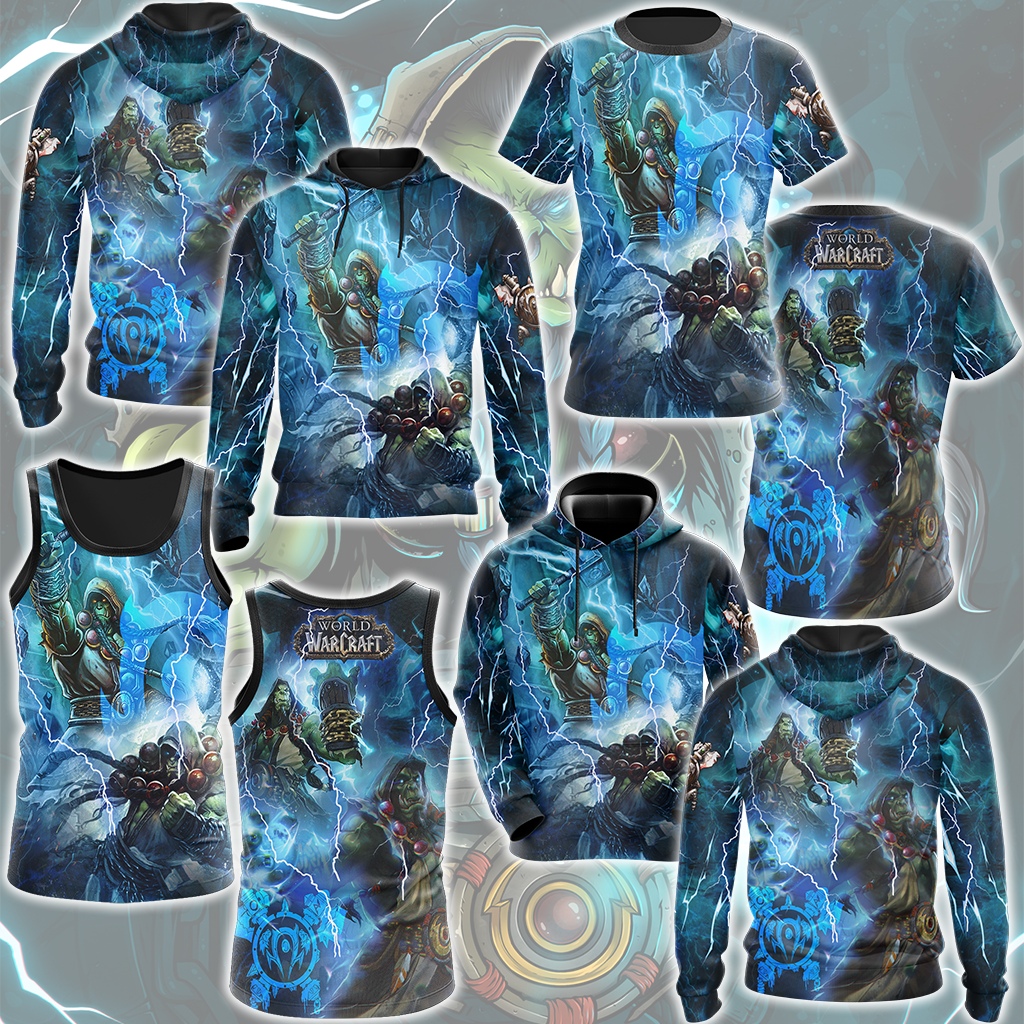 World Of Warcraft Thrall Video Game All Over Printed T-shirt Tank Top Zip Hoodie Pullover Hoodie Hawaiian Shirt Beach Shorts Joggers