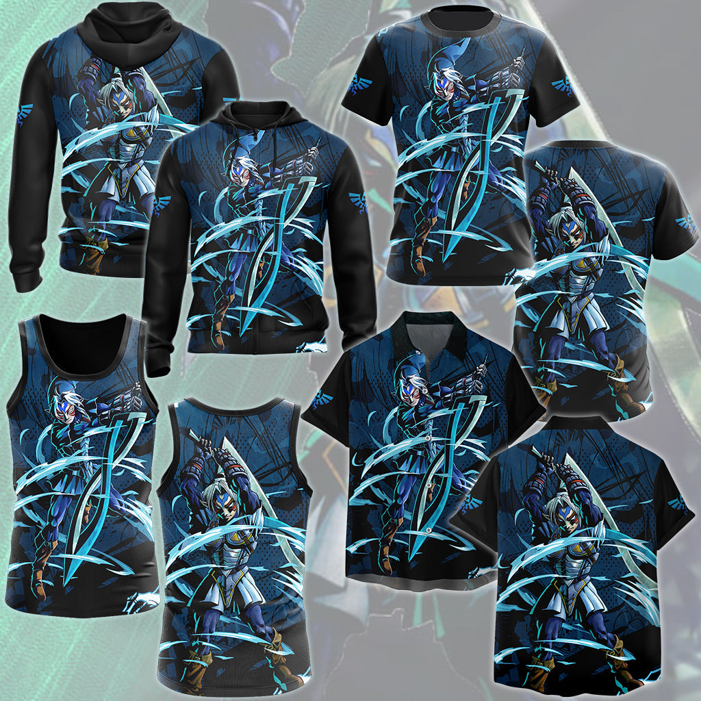 The Legend of Zelda Fierce Deity Link Video Game All Over Printed T-shirt Tank Top Zip Hoodie Pullover Hoodie Hawaiian Shirt Beach Shorts Joggers
