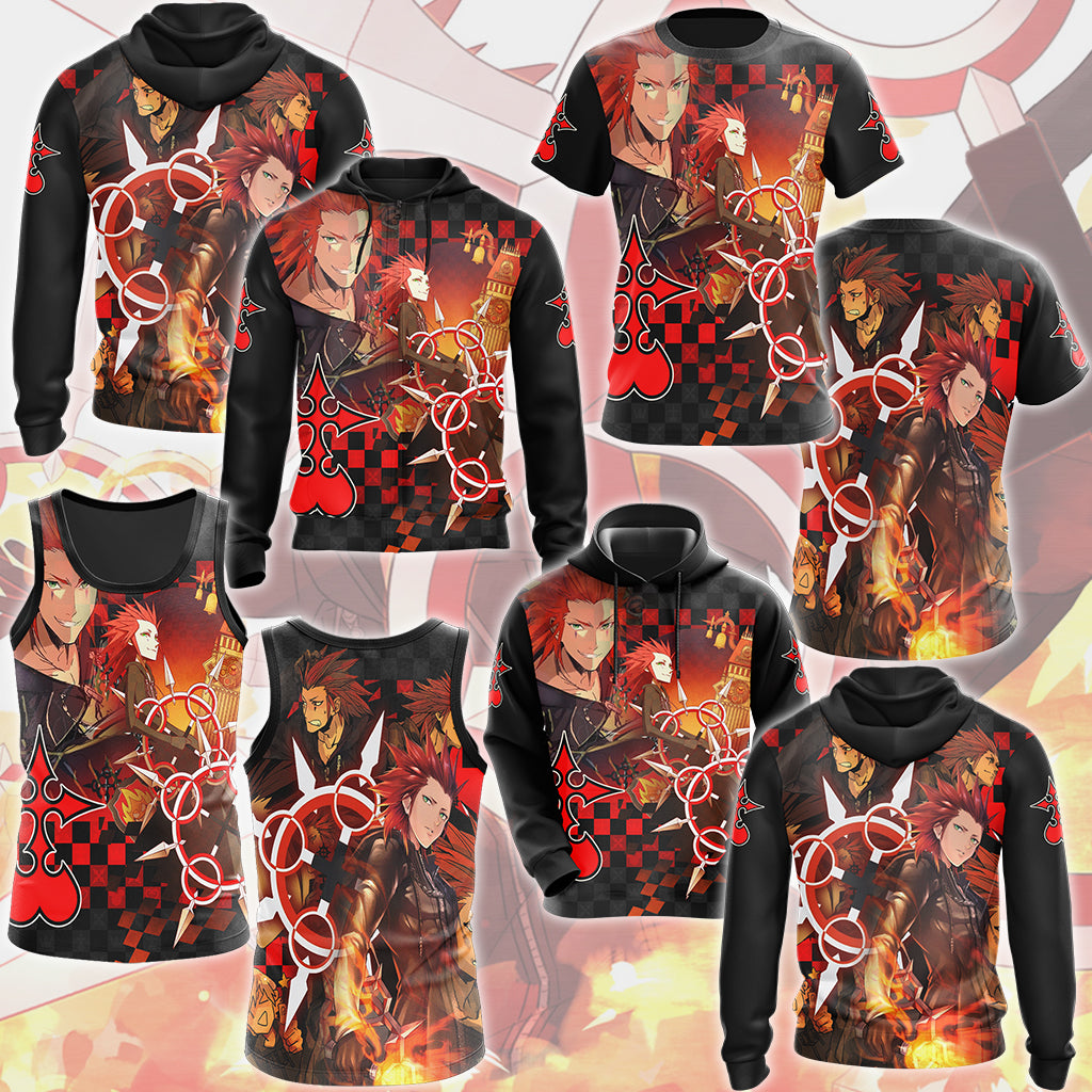 Kingdom Hearts Axel Video Game All Over Printed T-shirt Tank Top Zip Hoodie Pullover Hoodie Hawaiian Shirt Beach Shorts Joggers