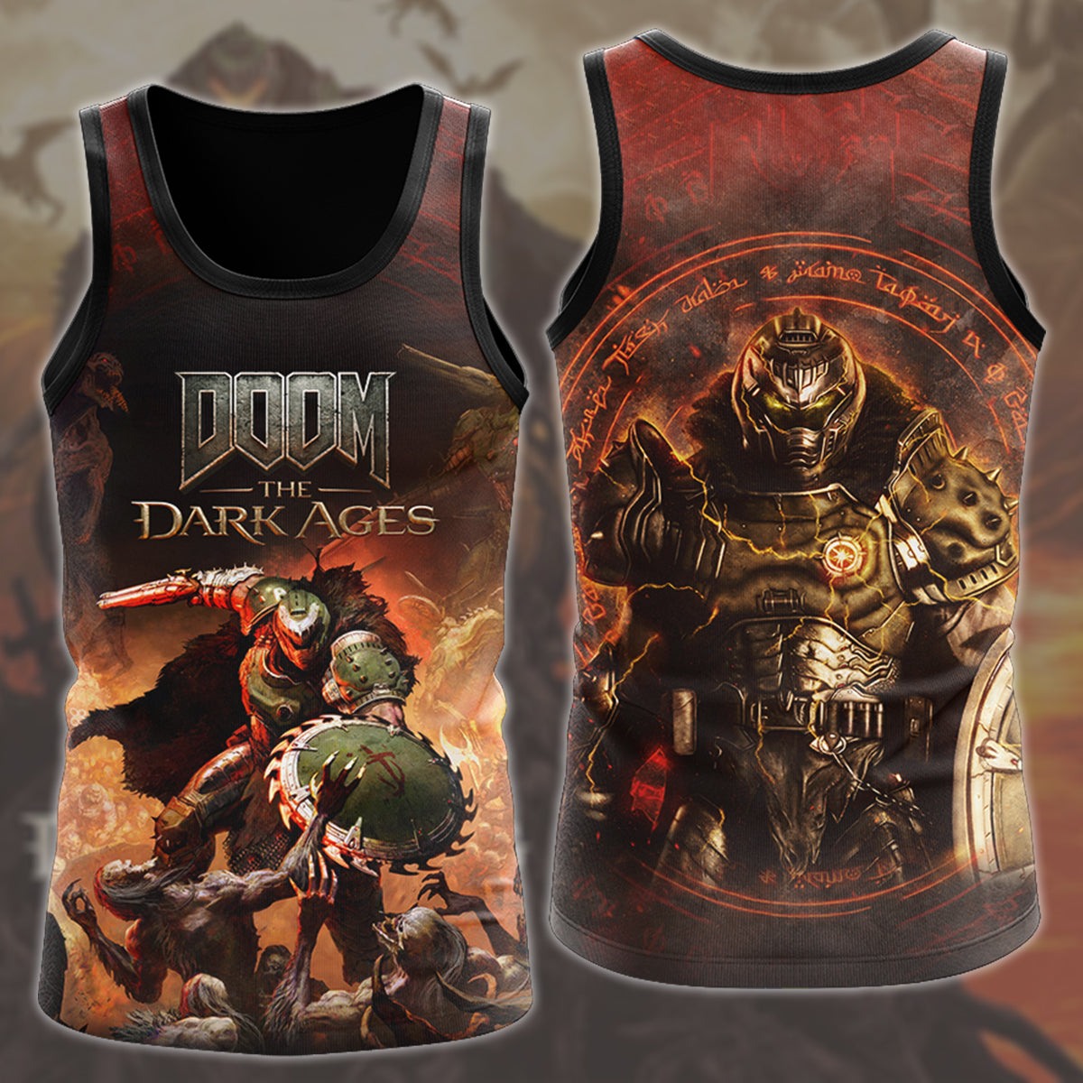 Doom: The Dark Ages Video Game All Over Printed T-shirt Tank Top Zip Hoodie Pullover Hoodie Hawaiian Shirt Beach Shorts Joggers Tank Top S