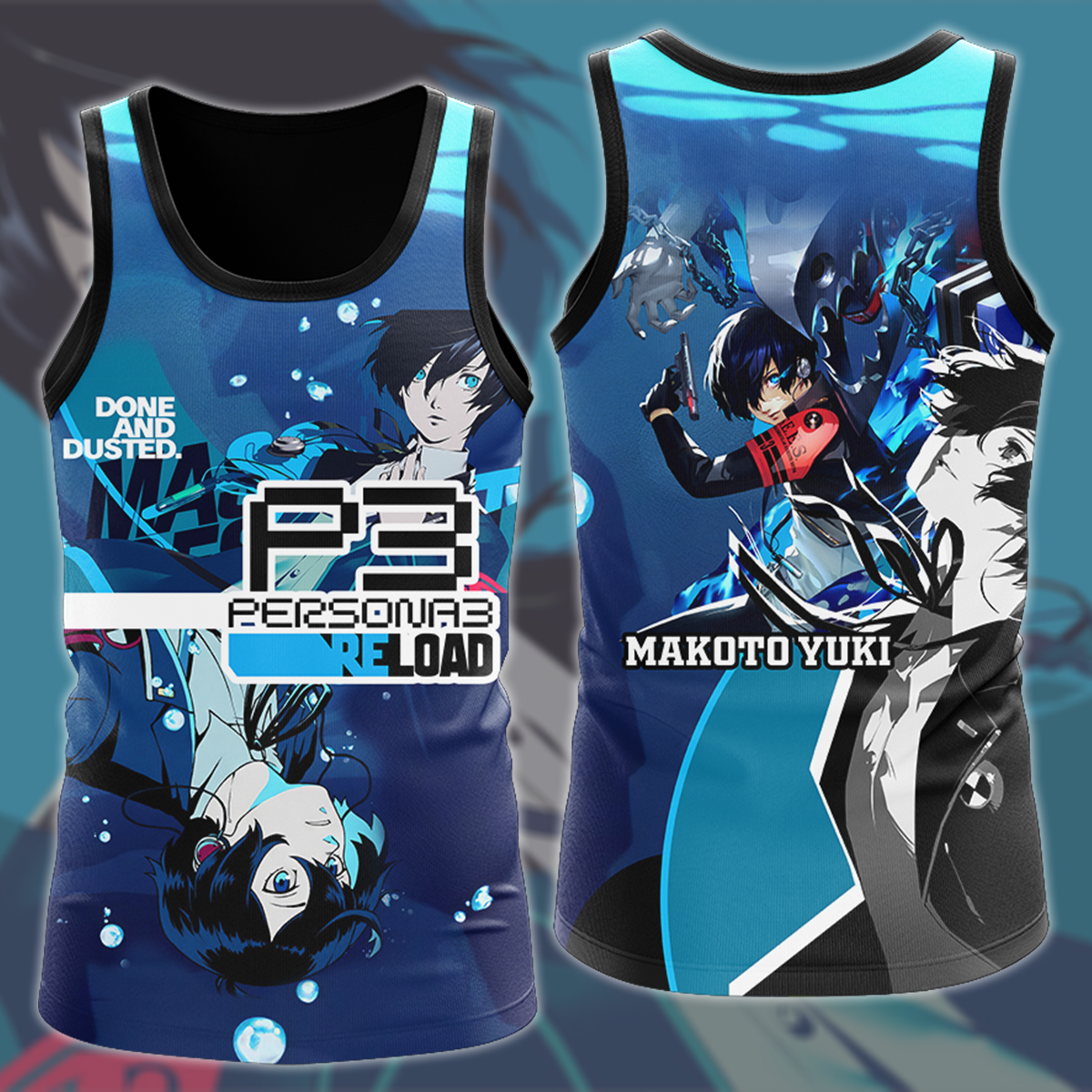 Persona 3 Reload Makoto Yuki Video Game All Over Printed T-shirt Tank Top Zip Hoodie Pullover Hoodie Hawaiian Shirt Beach Shorts Joggers Tank Top S
