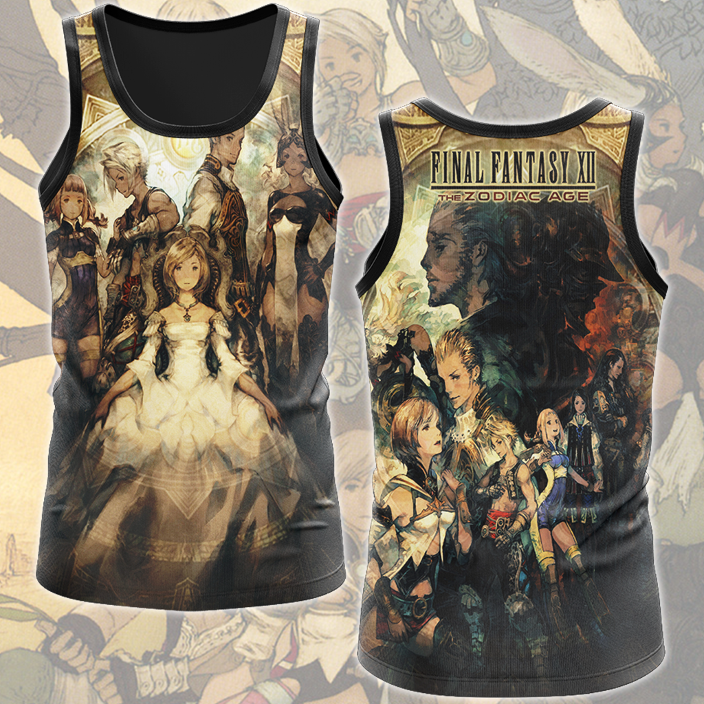 Final Fantasy XII - The Zodiac Age Video Game All Over Printed T-shirt Tank Top Zip Hoodie Pullover Hoodie Hawaiian Shirt Beach Shorts Joggers Tank Top S