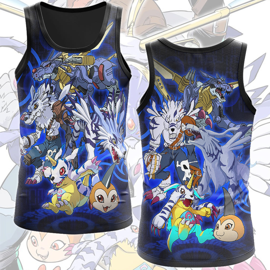Digimon Gabumon Evolution Video Game All Over Printed T-shirt Tank Top Zip Hoodie Pullover Hoodie Hawaiian Shirt Beach Shorts Joggers Tank Top S