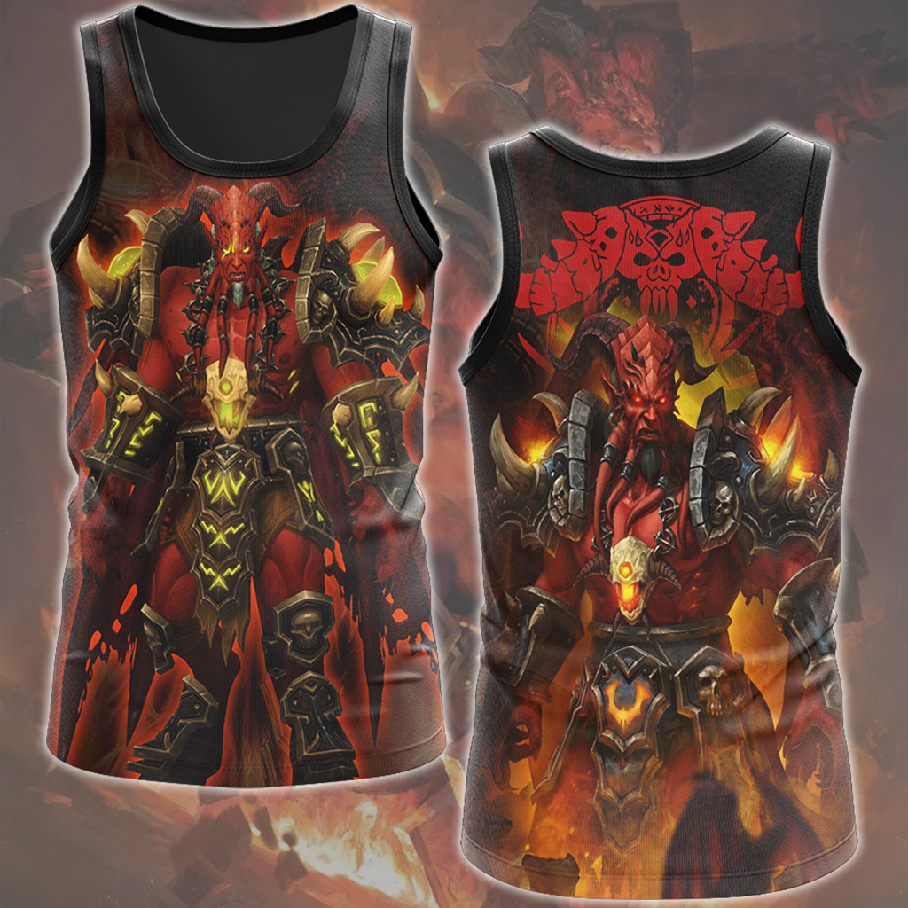 World Of Warcraft Kil'jaeden Video Game All Over Printed T-shirt Tank Top Zip Hoodie Pullover Hoodie Hawaiian Shirt Beach Shorts Joggers Tank Top S