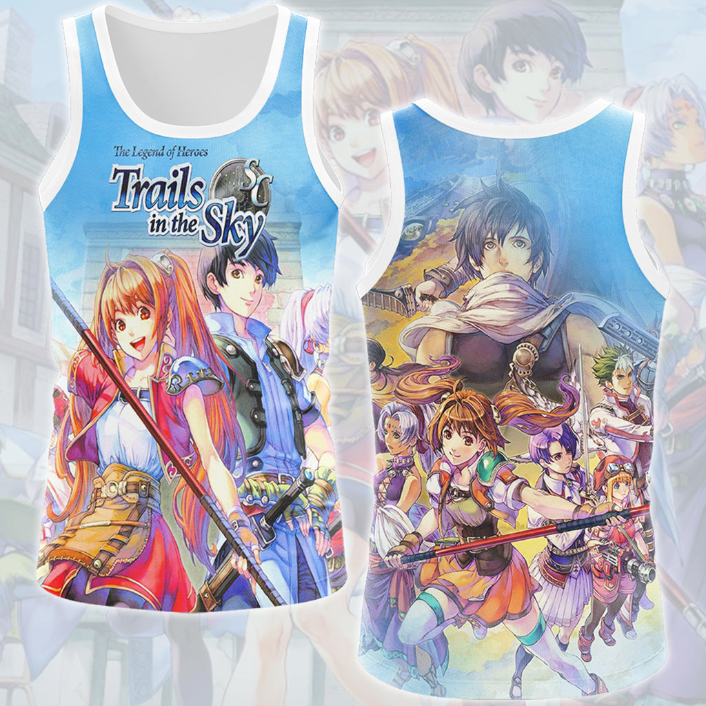 The Legend of Heroes: Trails in the Sky Video Game All Over Printed T-shirt Tank Top Zip Hoodie Pullover Hoodie Hawaiian Shirt Beach Shorts Joggers Tank Top S