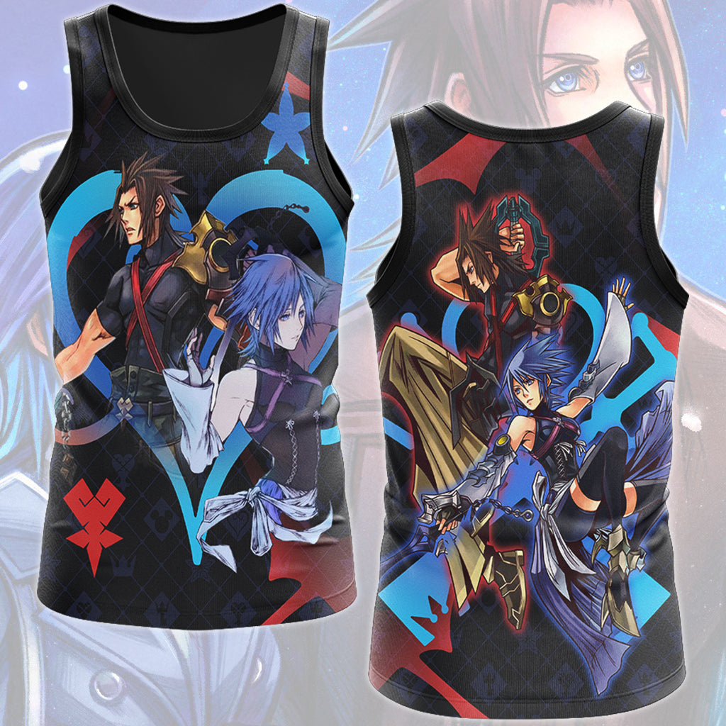 Kingdom Hearts Aqua and Terra Video Game All Over Printed T-shirt Tank Top Zip Hoodie Pullover Hoodie Hawaiian Shirt Beach Shorts Joggers Tank Top S