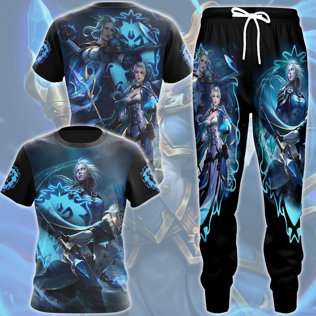 World Of Warcraft Jaina Proudmoore Video Game All Over Printed T-shirt Tank Top Zip Hoodie Pullover Hoodie Hawaiian Shirt Beach Shorts Joggers