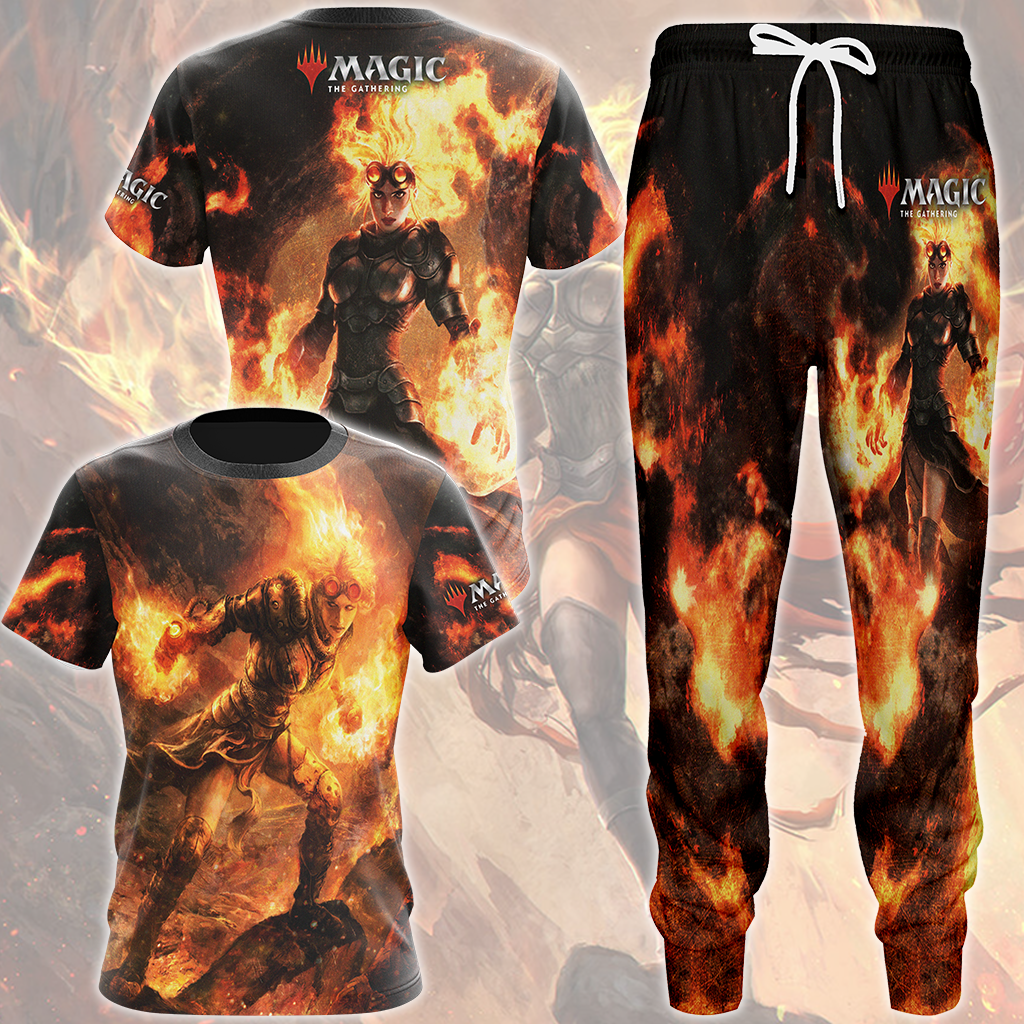 Magic: The Gathering Chandra Nalaar Video Game All Over Printed T-shirt Tank Top Zip Hoodie Pullover Hoodie Hawaiian Shirt Beach Shorts Joggers