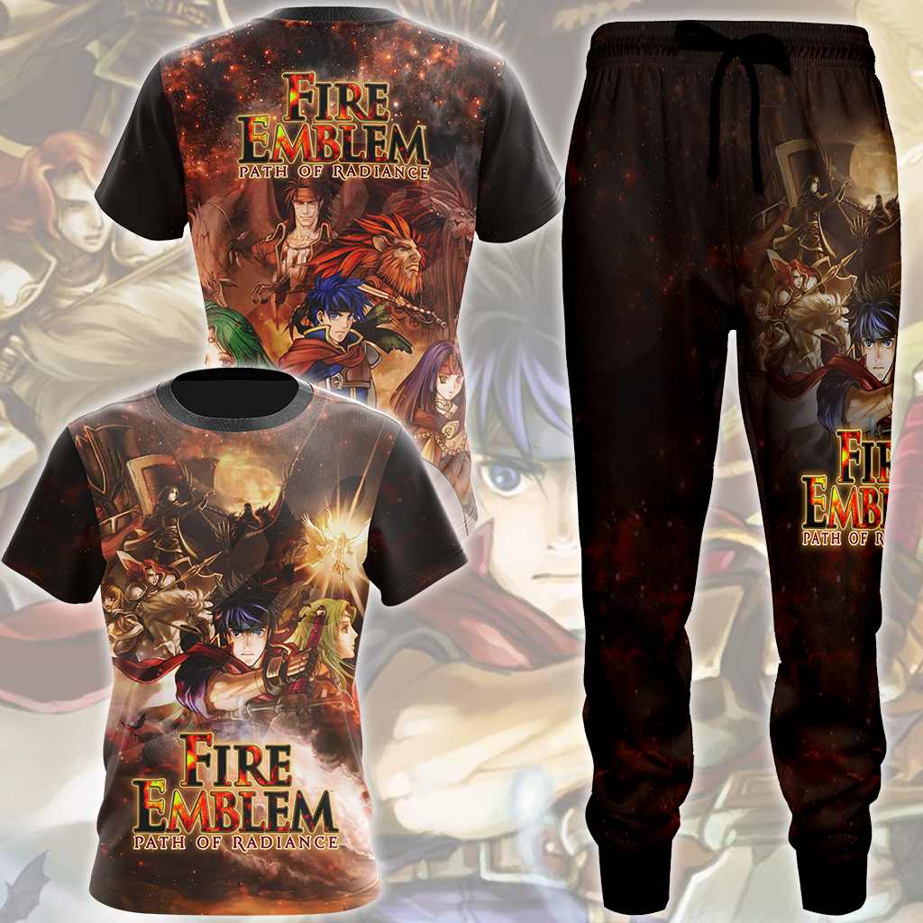 Fire Emblem Path of Radiance Video Game All Over Printed T-shirt Tank Top Zip Hoodie Pullover Hoodie Hawaiian Shirt Beach Shorts Joggers