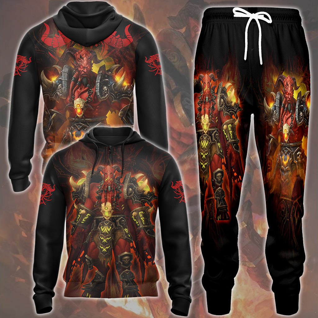 World Of Warcraft Kil'jaeden Video Game All Over Printed T-shirt Tank Top Zip Hoodie Pullover Hoodie Hawaiian Shirt Beach Shorts Joggers