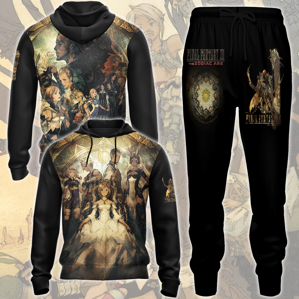 Final Fantasy XII - The Zodiac Age Video Game All Over Printed T-shirt Tank Top Zip Hoodie Pullover Hoodie Hawaiian Shirt Beach Shorts Joggers