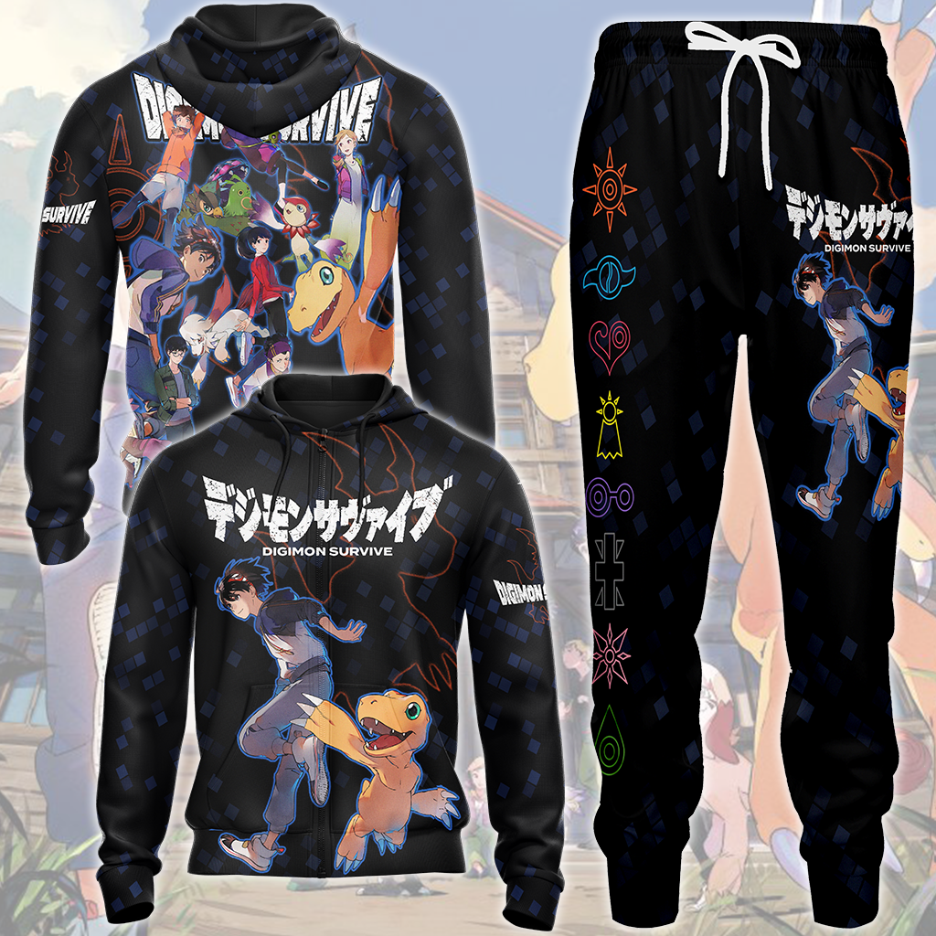 Digimon: Survive Video Game All Over Printed T-shirt Tank Top Zip Hoodie Pullover Hoodie Hawaiian Shirt Beach Shorts Joggers