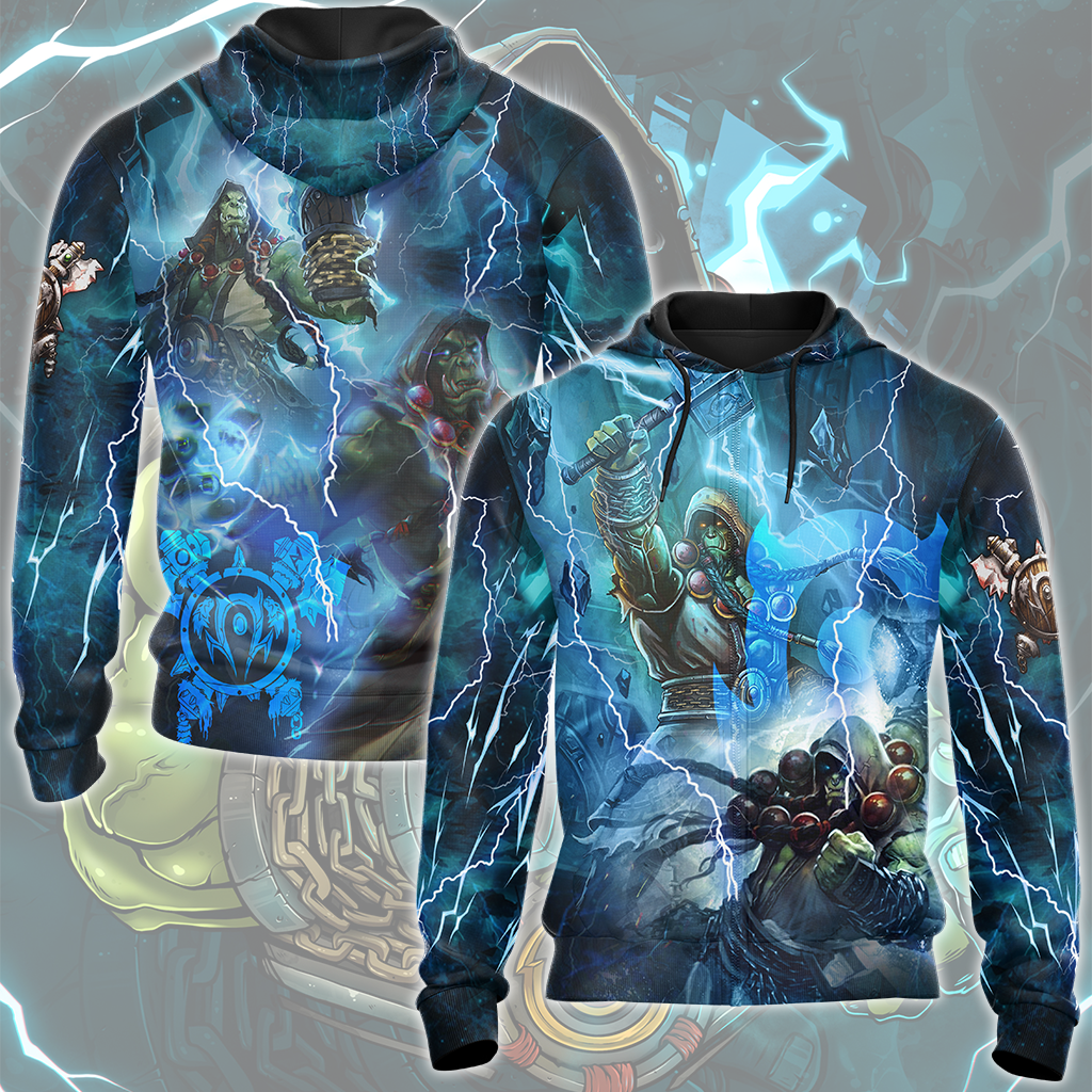 World Of Warcraft Thrall Video Game All Over Printed T-shirt Tank Top Zip Hoodie Pullover Hoodie Hawaiian Shirt Beach Shorts Joggers Zip Hoodie S