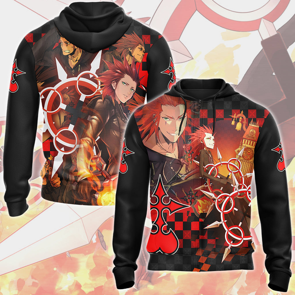 Kingdom Hearts Axel Video Game All Over Printed T-shirt Tank Top Zip Hoodie Pullover Hoodie Hawaiian Shirt Beach Shorts Joggers Zip Hoodie S