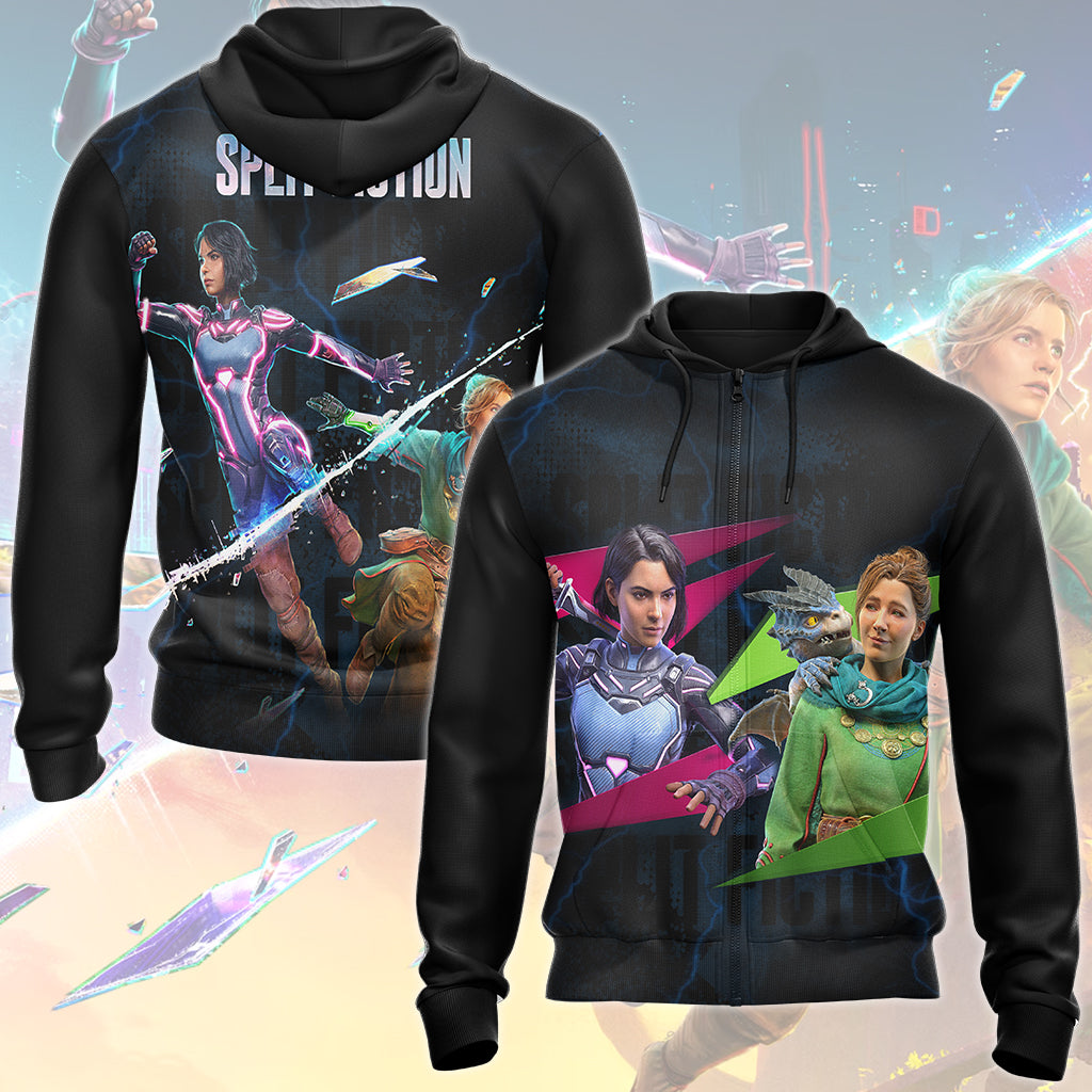 Split Fiction Video Game All Over Printed T-shirt Tank Top Zip Hoodie Pullover Hoodie Hawaiian Shirt Beach Shorts Joggers Zip Hoodie S