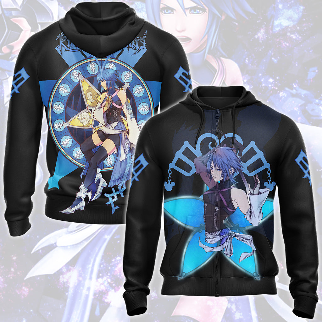 Kingdom Hearts Aqua Video Game All Over Printed T-shirt Tank Top Zip Hoodie Pullover Hoodie Hawaiian Shirt Beach Shorts Joggers Zip Hoodie S