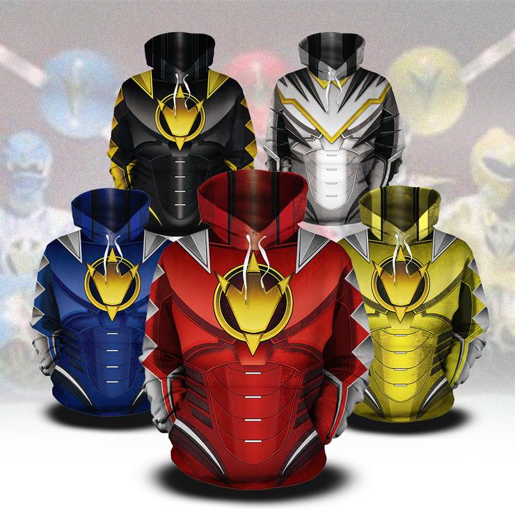 Power Rangers Dino Thunder Cosplay 3D Hoodie
