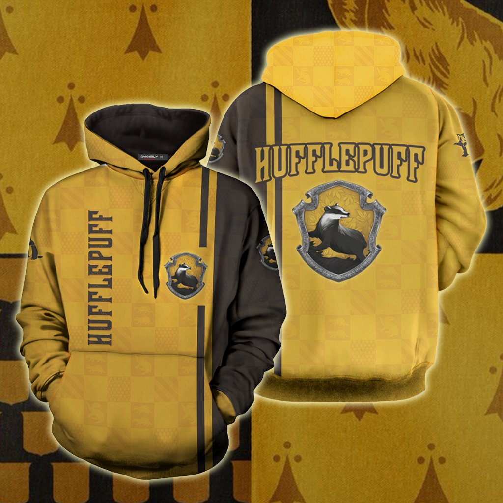 Proud To Be A Hufflepuff Harry Potter Unisex 3D T-shirt Hoodie S