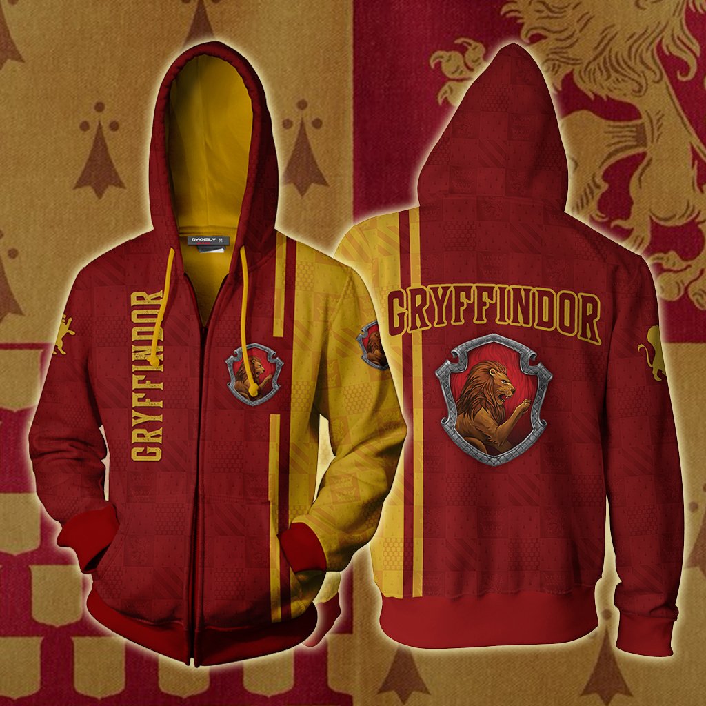 Proud To Be A Gryffindor Harry Potter Unisex 3D T-shirt Zip Hoodie S
