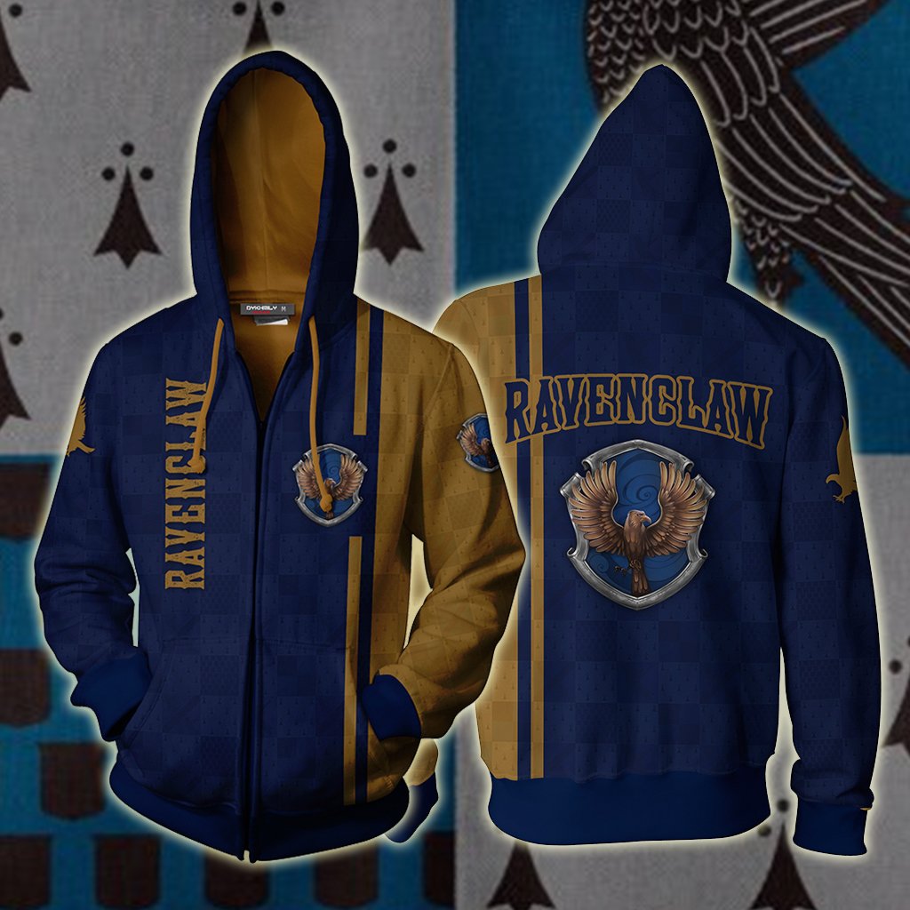 Proud To Be A Ravenclaw Harry Potter Unisex 3D T-shirt Zip Hoodie S