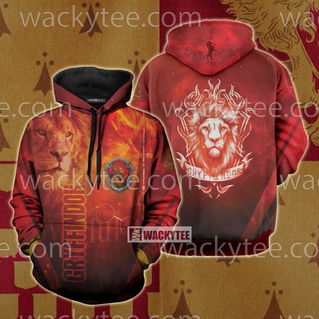 The Brave Gryffindor Harry Potter New Look Unisex 3D T-shirt Hoodie S