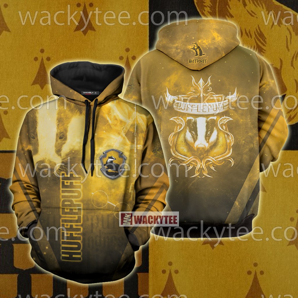 The Just Hufflepuff Harry Potter New Look Unisex 3D T-shirt Hoodie S