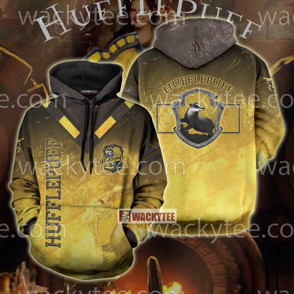 Hufflepuff My Honor Is My Loyalty Unisex 3D T-shirt Hoodie S