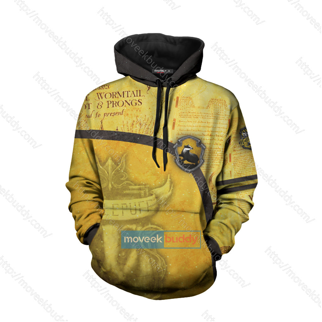 Hufflepuff House Harry Potter New Unisex 3D T-shirt