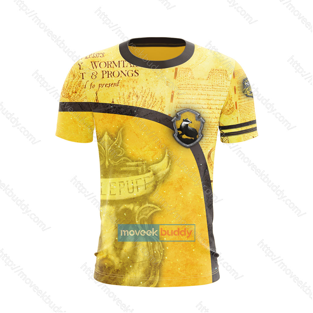 Hufflepuff House Harry Potter New Unisex 3D T-shirt