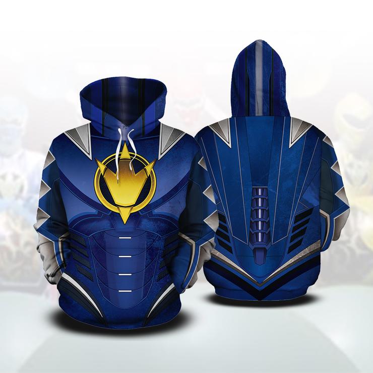 Power Rangers Dino Thunder Cosplay 3D Hoodie S Blue Ranger