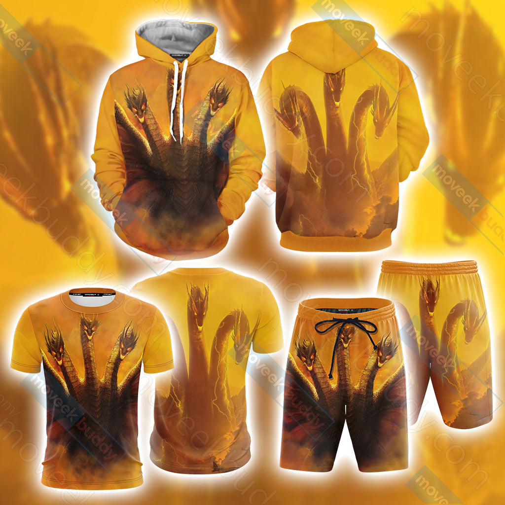 Godzilla King Of The Monsters - Ghidorah Beach Shorts
