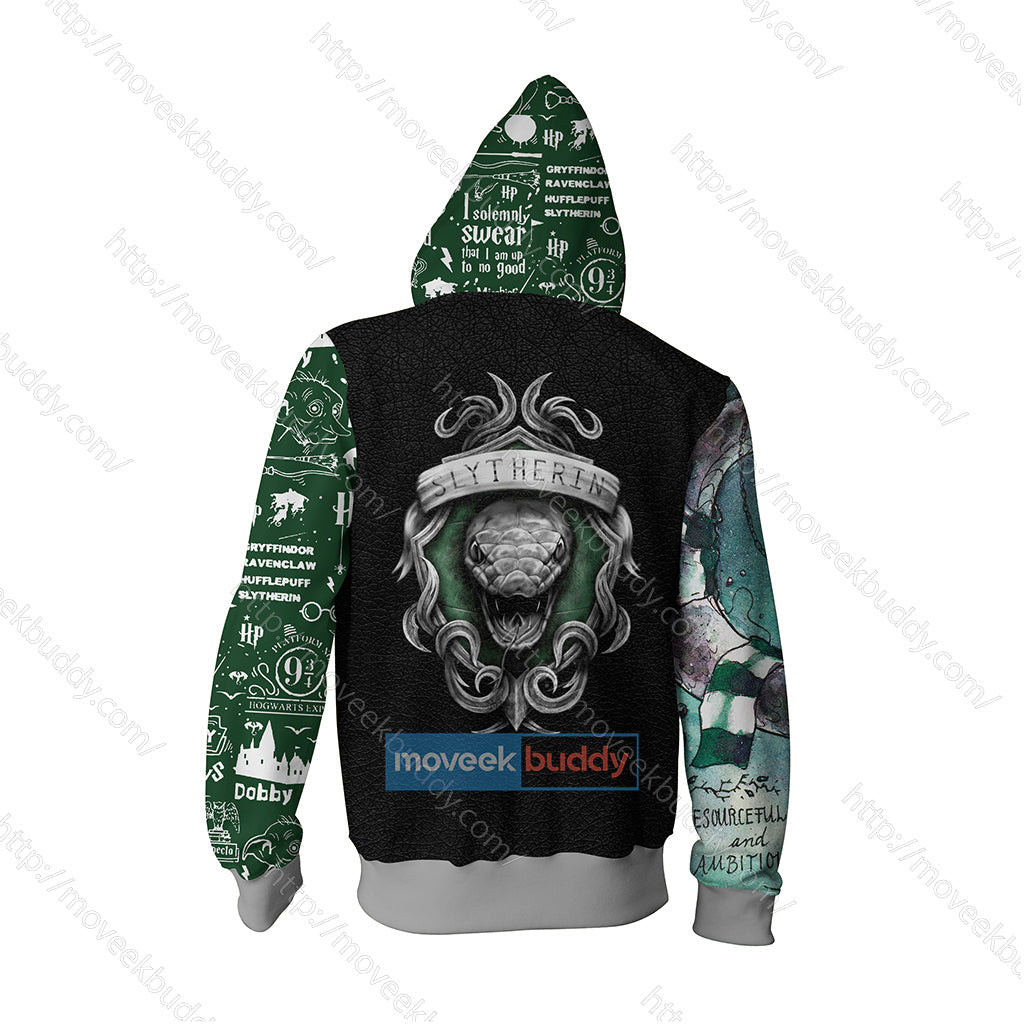 Slytherin House Resourcefull And Amitious Harry Potter Unisex 3D T-shirt