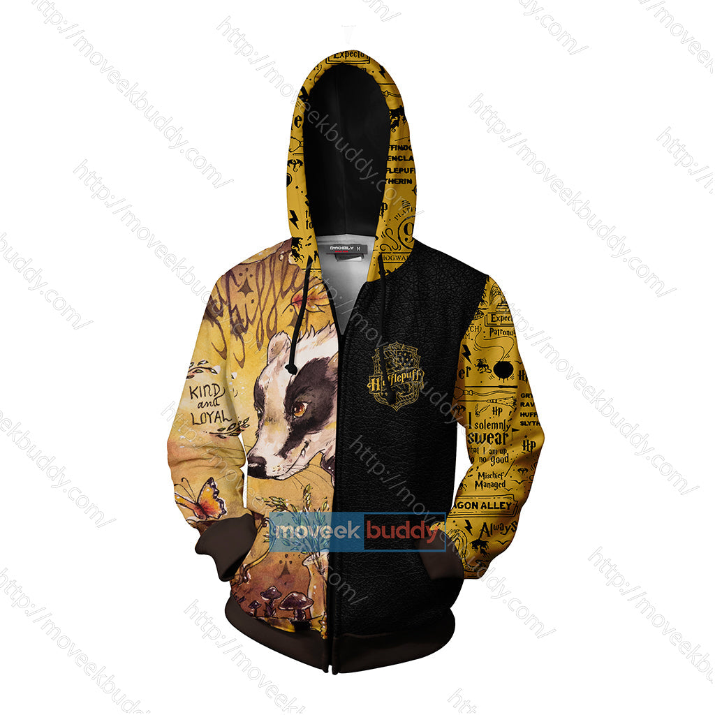 Hufflepuff House Kind And Loyal Harry Potter Unisex 3D T-shirt