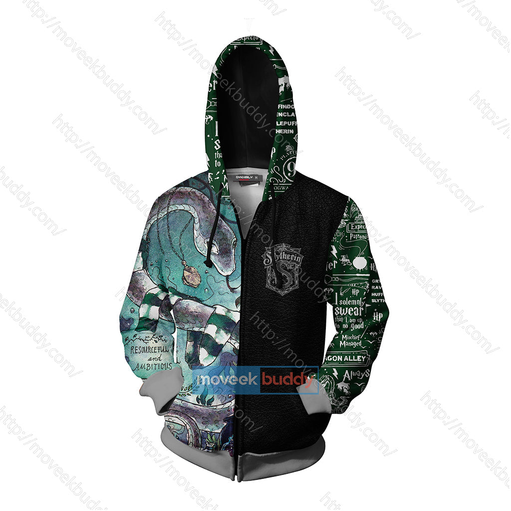 Slytherin House Resourcefull And Amitious Harry Potter Unisex 3D T-shirt