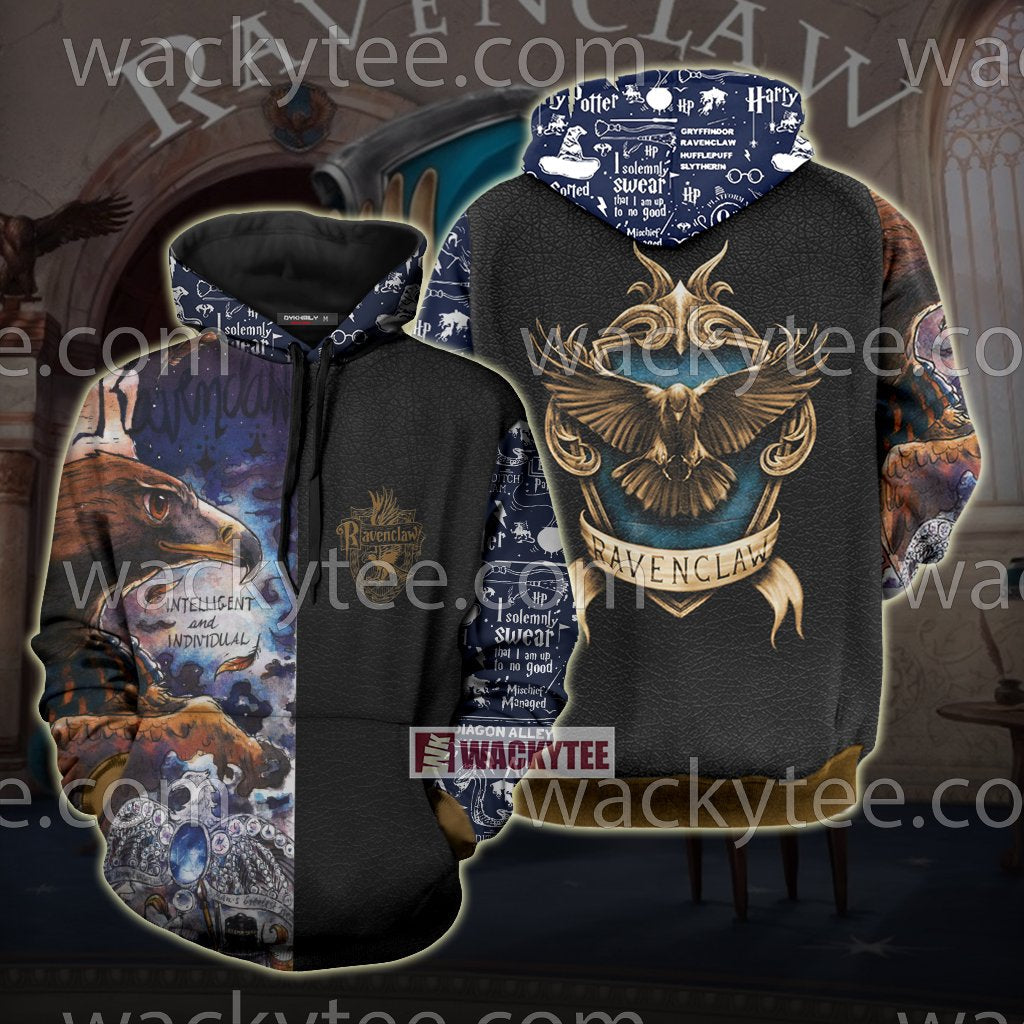 Ravenclaw House Intelligent And Individual Harry Potter Unisex 3D T-shirt Hoodie S