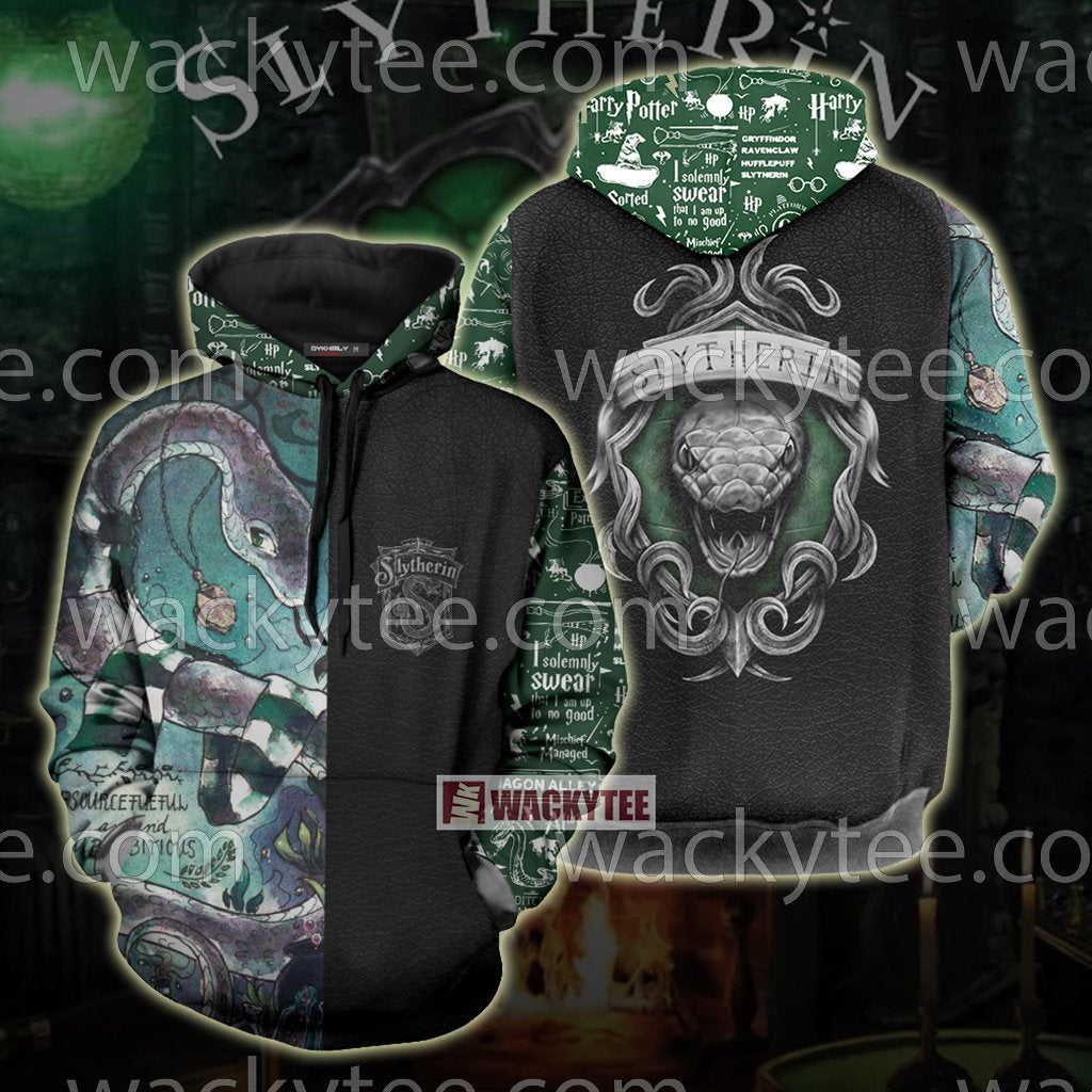 Slytherin House Resourcefull And Amitious Harry Potter Unisex 3D T-shirt Hoodie S