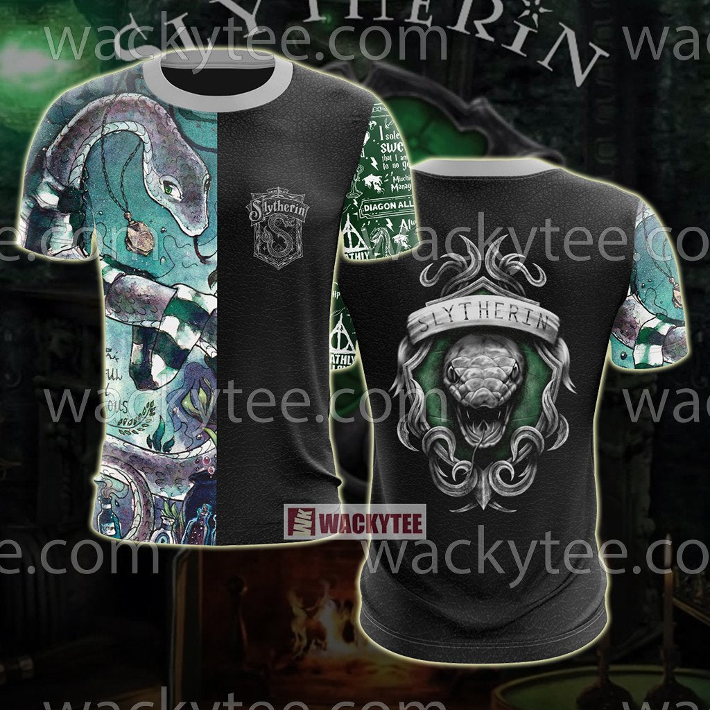 Slytherin House Resourcefull And Amitious Harry Potter Unisex 3D T-shirt T-shirt S