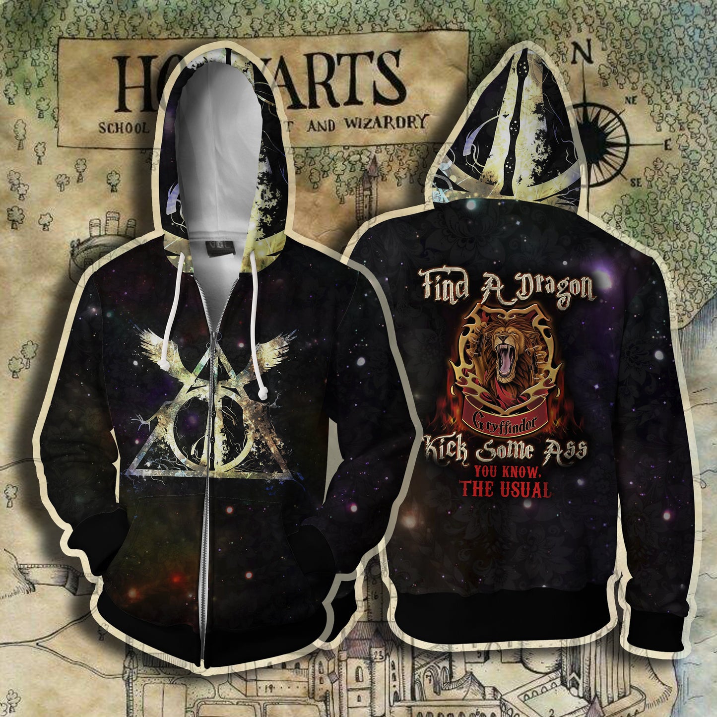 Gryffindor Harry Potter - Find A Dragon Kick Some A** You Know The Usual
