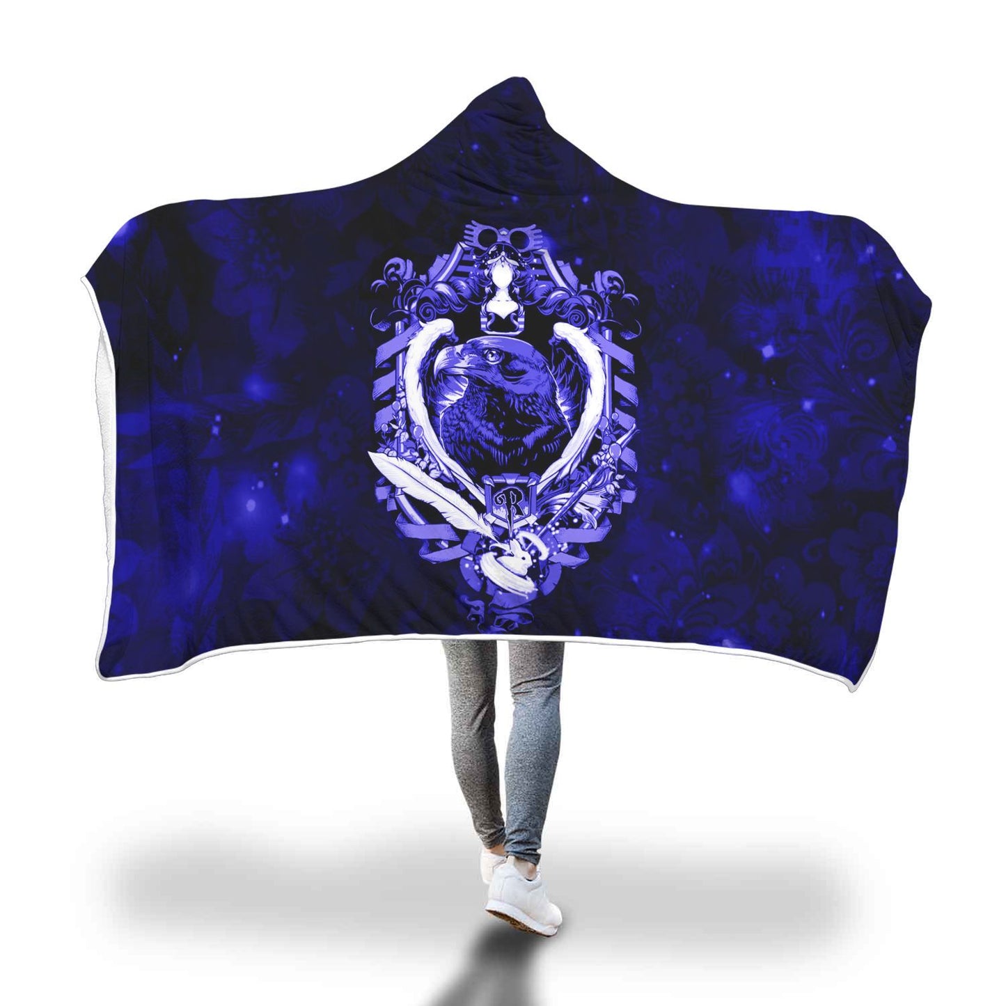 The Ravenclaw Eagle Harry Potter Version Galaxy 3D Hooded Blanket Adult 80"x60"
