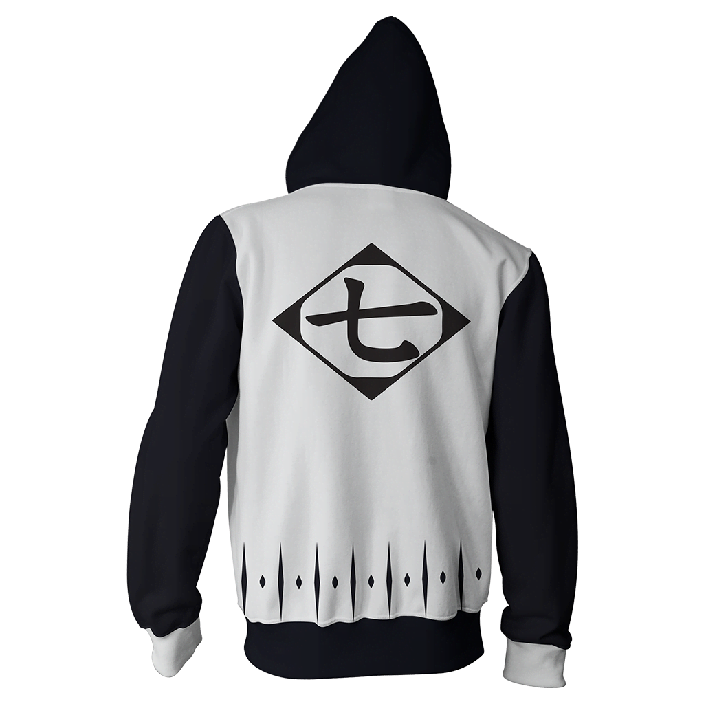 Bleach Sajin Komamura 7th Division Cosplay Zip Up Hoodie