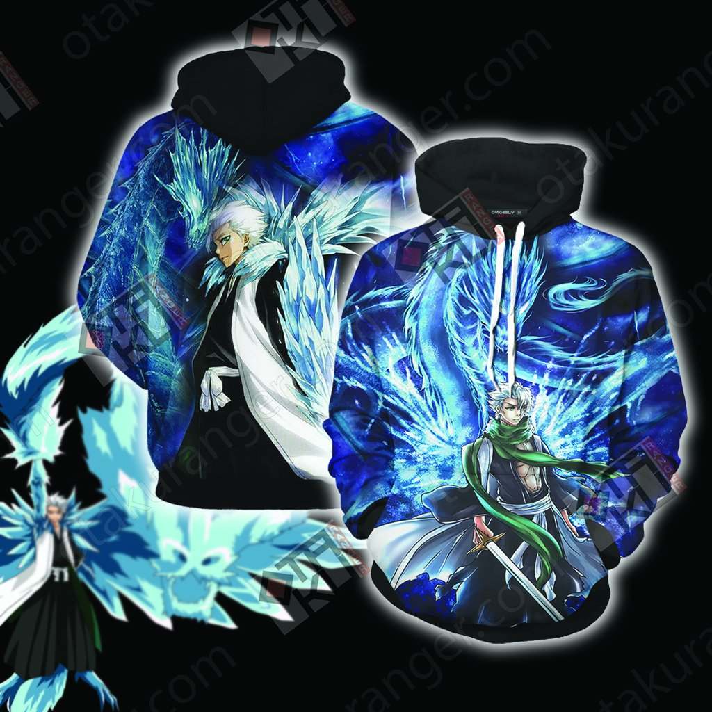 Bleach Hitsugaya Toshiro Daiguren Hyourinmaru Unisex 3D T-shirt Hoodie S