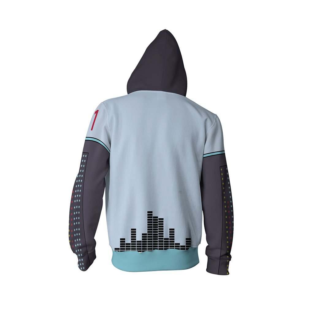 Hatsune Miku Cosplay Zip Up Hoodie Jacket