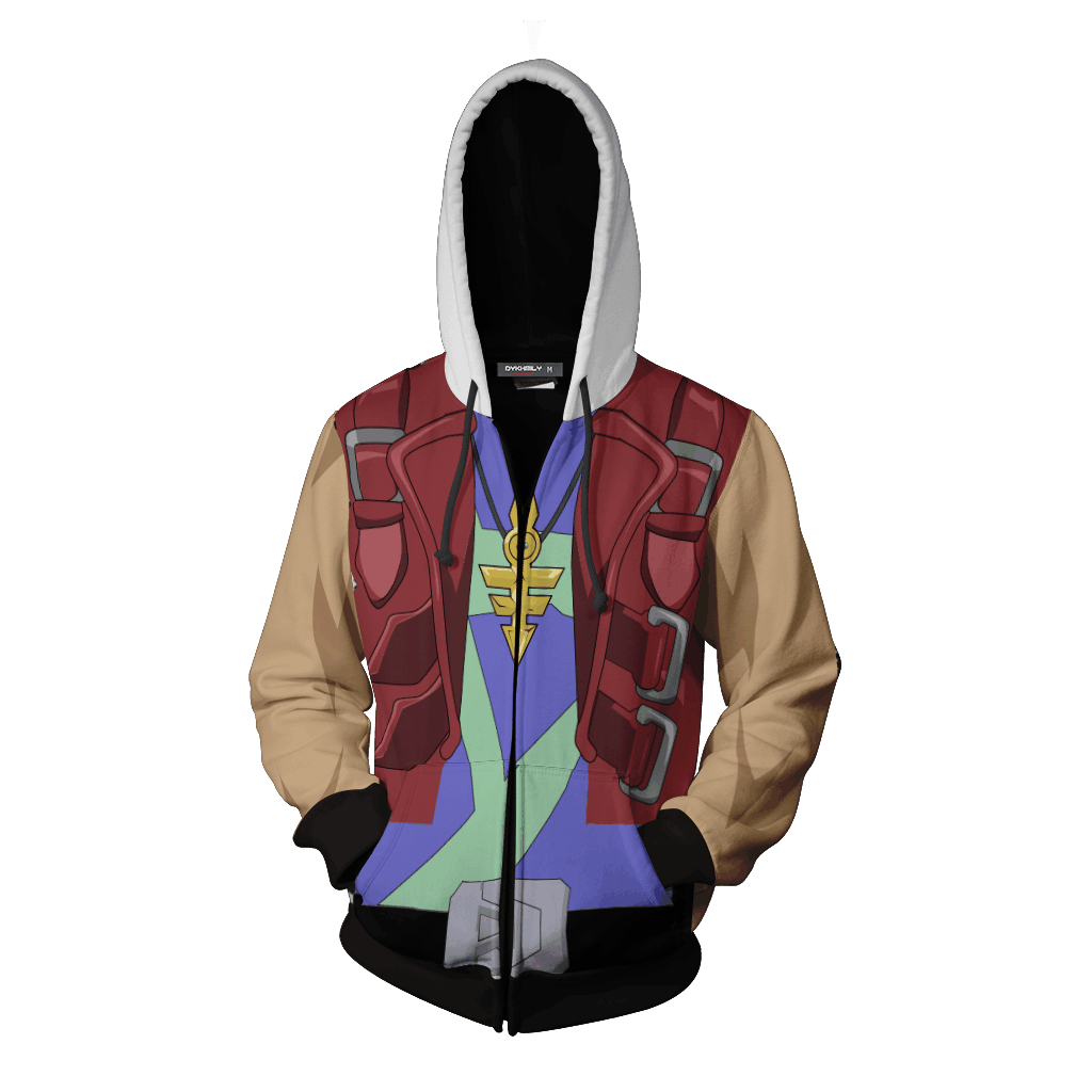 Yu-Gi-Oh! Zexal Tsukumo Yuma Cosplay Zip Up Hoodie Jacket