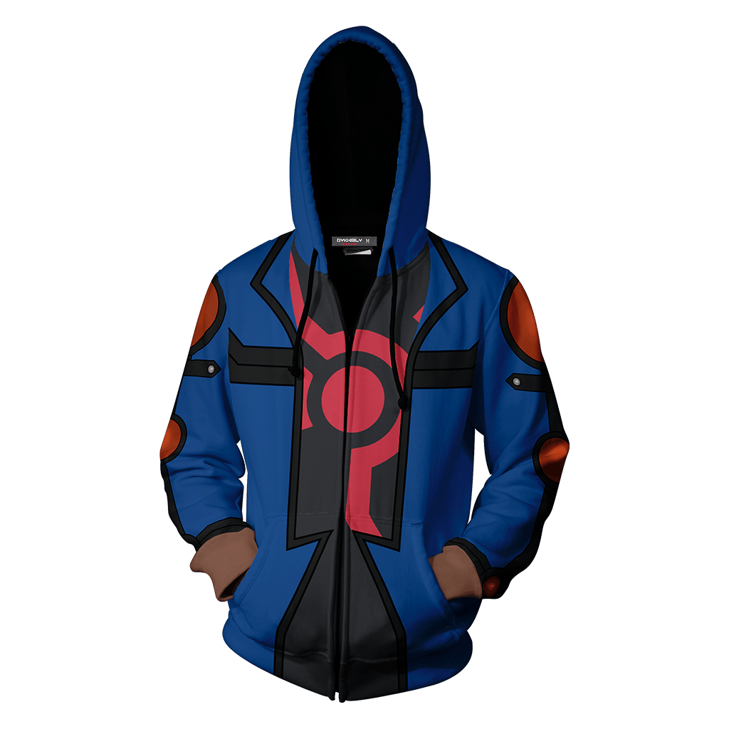 Yu-Gi-Oh! Fudo Yusei Cosplay Zip Up Hoodie Jacket