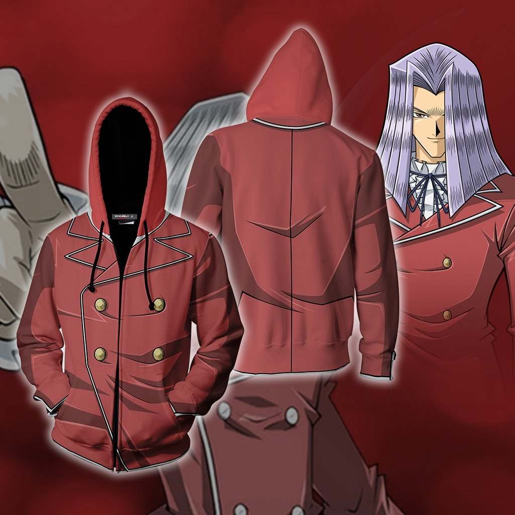 Yu-Gi-Oh! Maximillion Pegasus Cosplay Zip Up Hoodie Jacket XS
