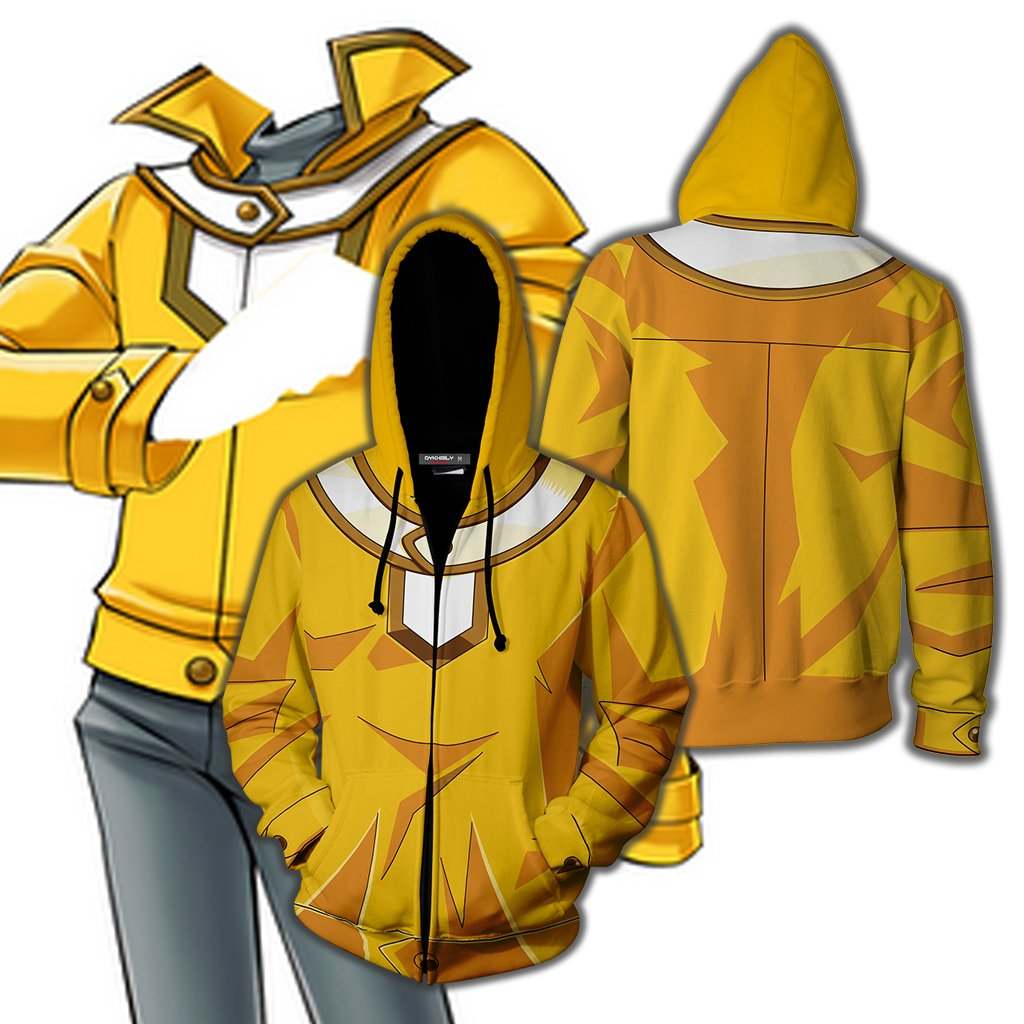 Yu-Gi-Oh! Ra Yellow Male Cosplay Zip Up Hoodie Jacket S