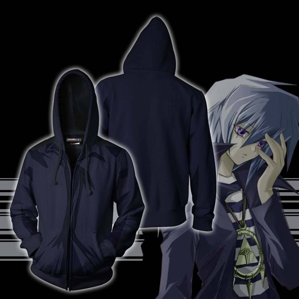 Yu-Gi-Oh! Ryo Bakura Cosplay Zip Up Hoodie Jacket XS Version 1