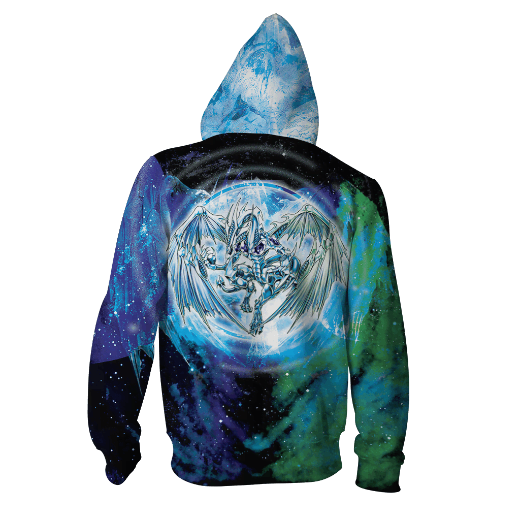 Yu-Gi-Oh! Stardust Dragon Head Signer Mark Zip Up Hoodie